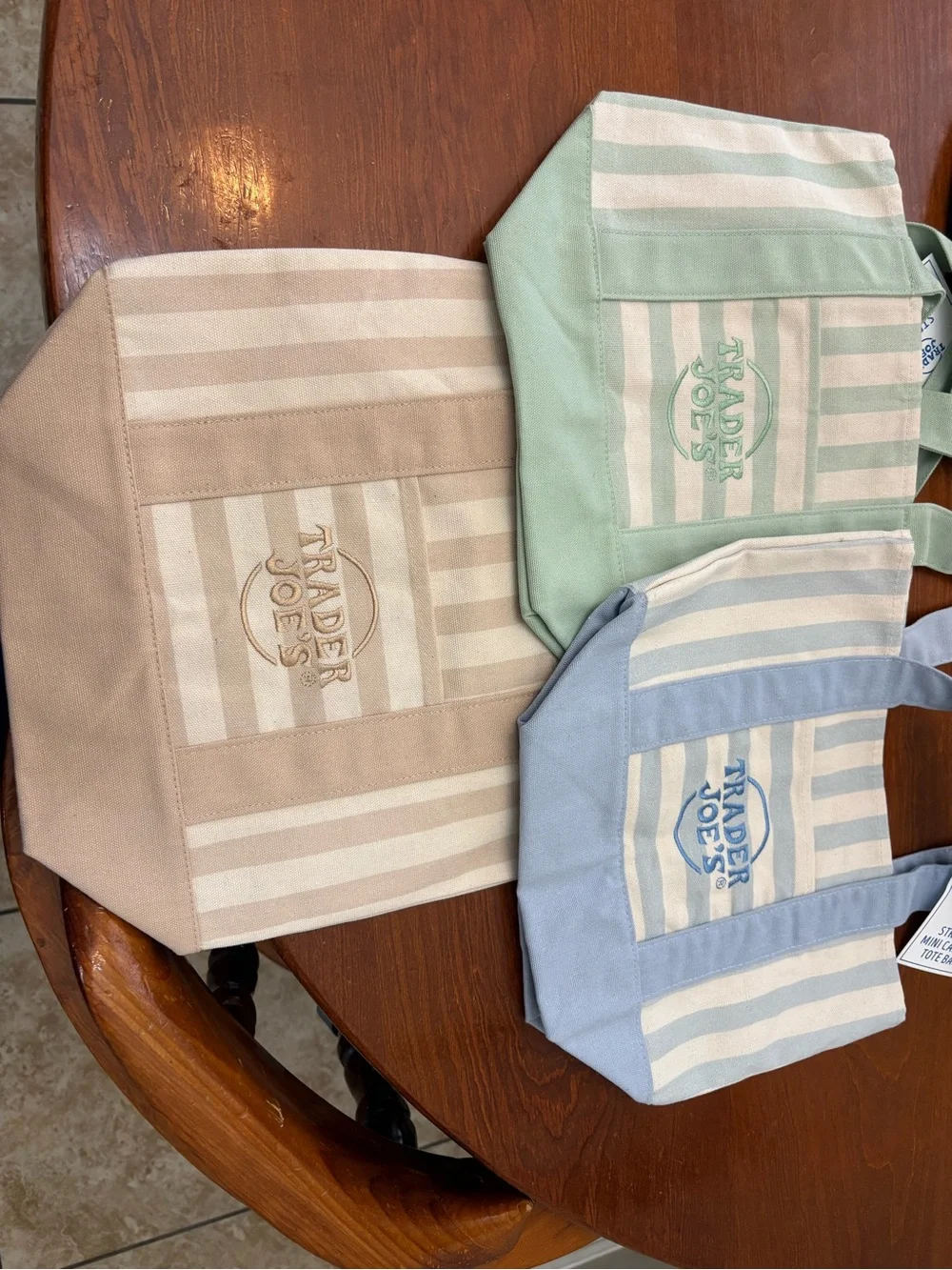 Trader Joe’s tote’s bags - ONLY green/tan left
